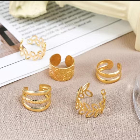Gold 5pcs Ear Cuff Set - Picture 3 of 7